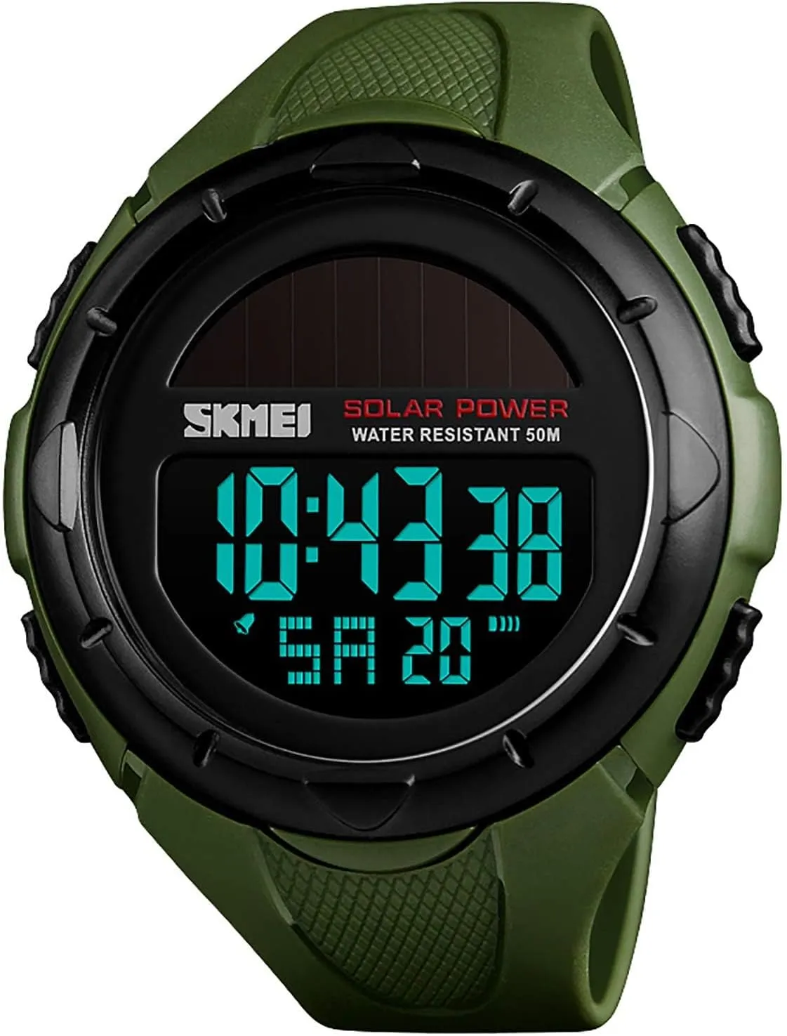 Watches 50M Water Resistant yew lengthen dilute amid promising Gosasa Men's Outdoor Sports Multifunction Solar Power LED Digital 