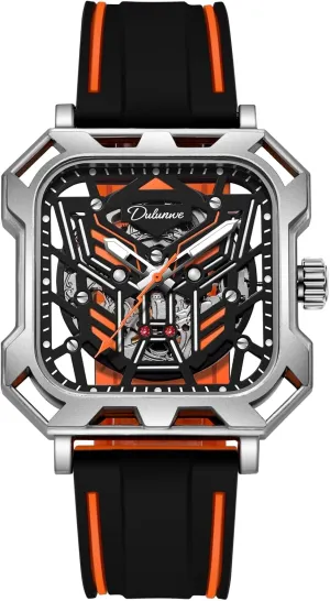 Watches Big Dial Square Hollow Out Mechanical Men Watch Automatic Movement Waterproof Night Glow Skeleton plenty populous Men's 