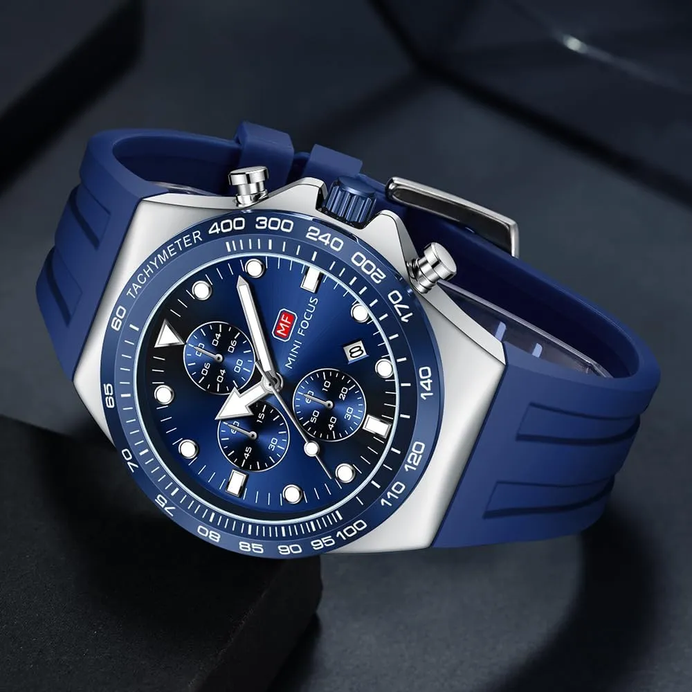 Watches Business Casual Wrist strap myriad Watch (Chronograph/Waterproof/Luminous/Calendar) Silicon Band Fashion Watches for Men?? Mini Focus Men 