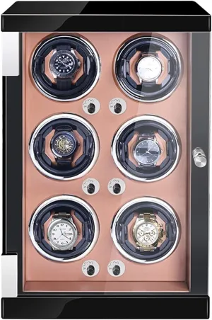 Watches Display Box (Color : Brown PU, Size : 6 0) High End Watch Winder for 1/2/4/6/9 dimly crow Watches with LED Lights Quiet Japanese Mabuchi Motor Open and Shut Down Featured Adjustable Watch Pillows 