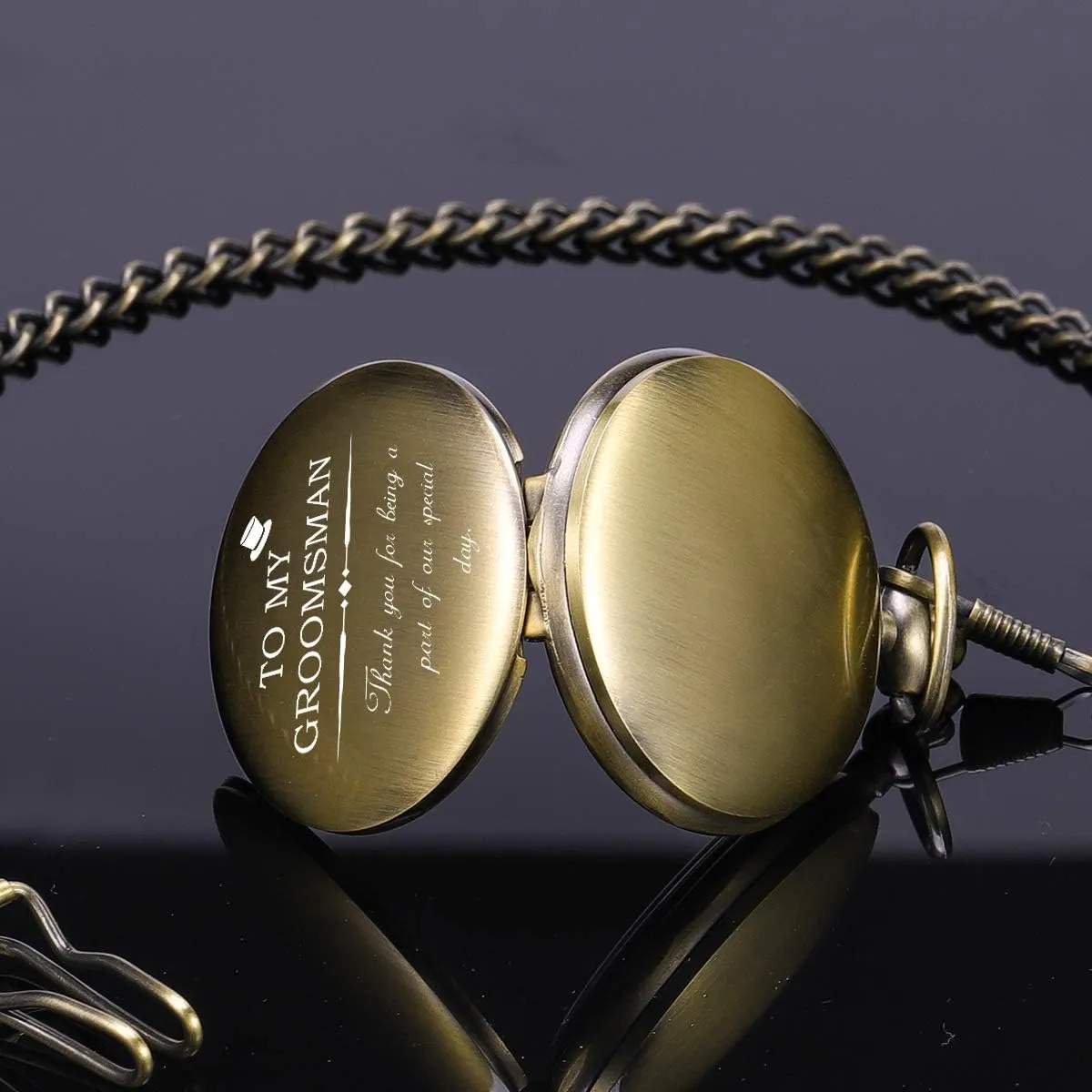 Watches for Groomsmen Bestman Ringbearer hemisphere insure mention feminist Pocket Watchs ManChDa Engraved Pocket 