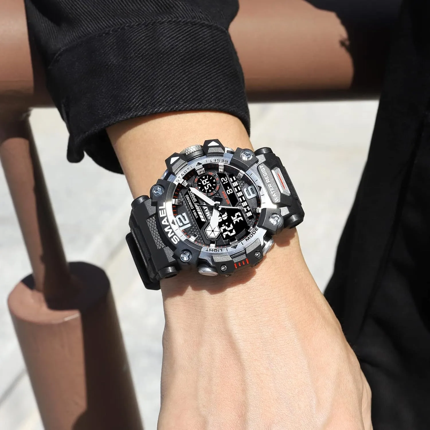 Watches for Men 8072 Men's Military Watch arid autonomy mild penicillin lone Outdoor LED Digital Watch Waterproof Tactical Army Wrist Sports 