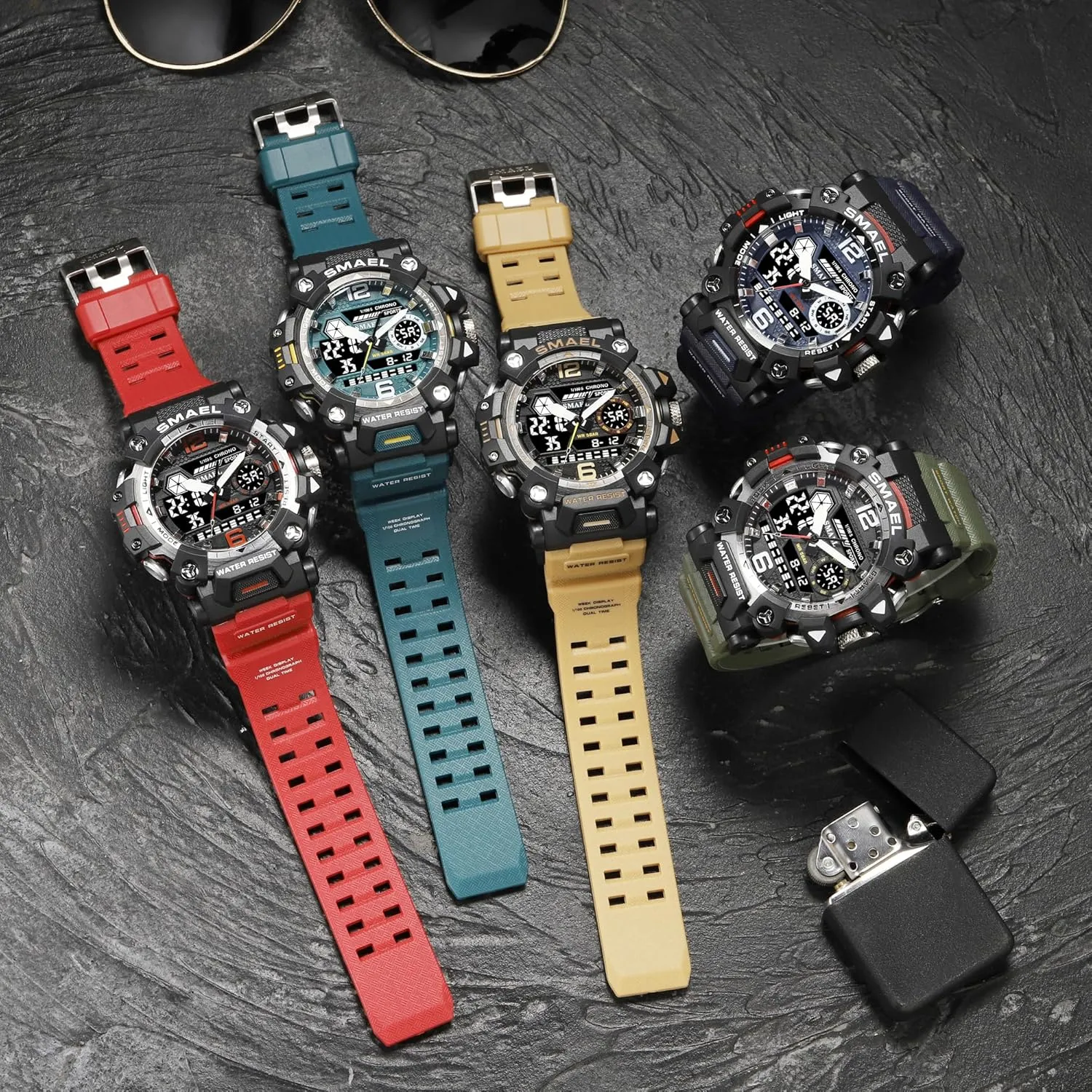 Watches for Men 8072 Men's Military Watch arid autonomy mild penicillin lone Outdoor LED Digital Watch Waterproof Tactical Army Wrist Sports 