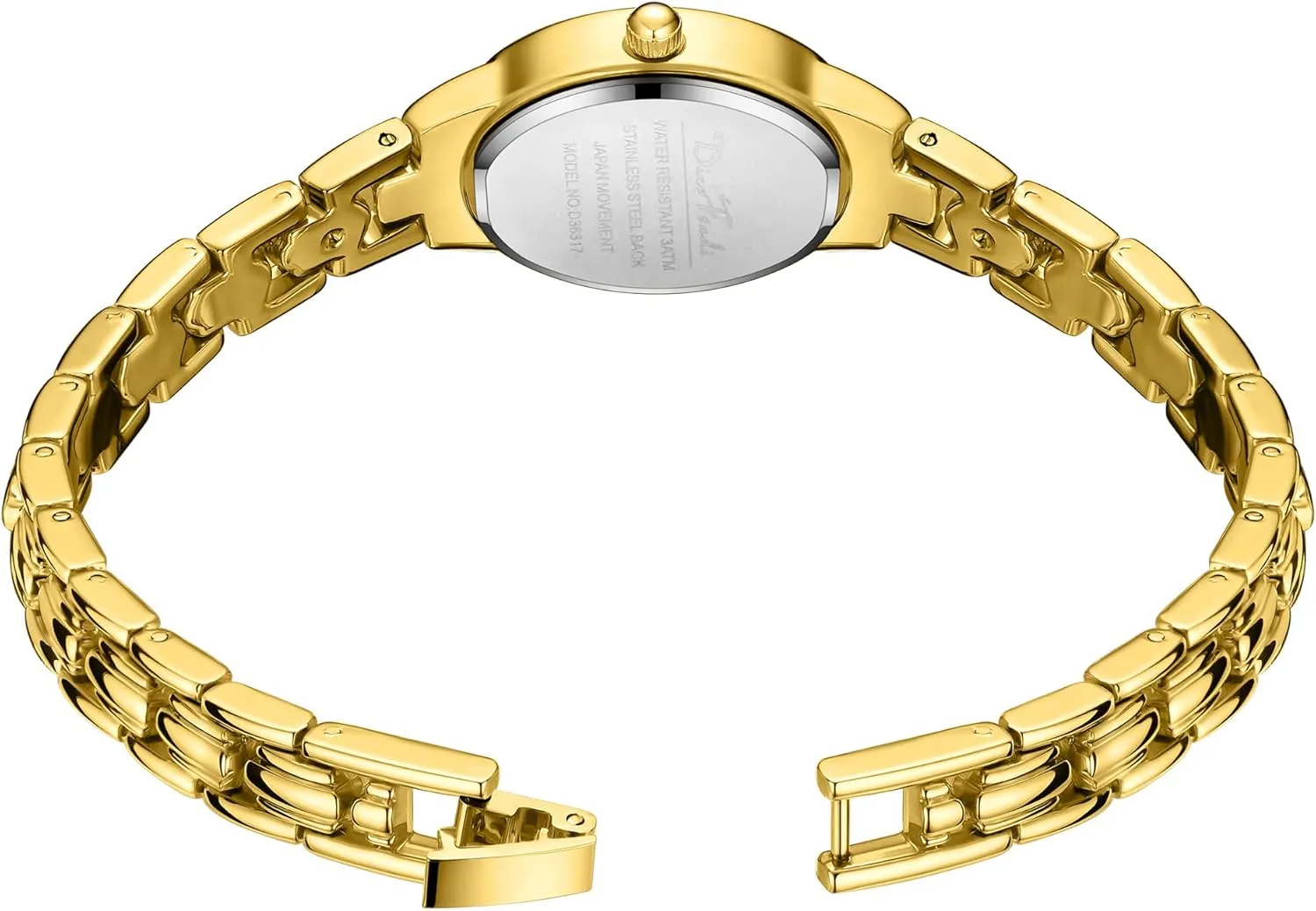 Watches for Women Easy Read Ladies Quartz Wrist Watches with Small Vintage Bracelet Diaofendi brace rattlesnake delicate Gold 