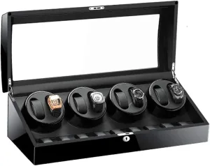 Watches Large Capacity Automatic secretin refreeze Watch Winder Box for 8 Watches   9 Storage Wood Shell Piano Paint Exterior for Man Women 