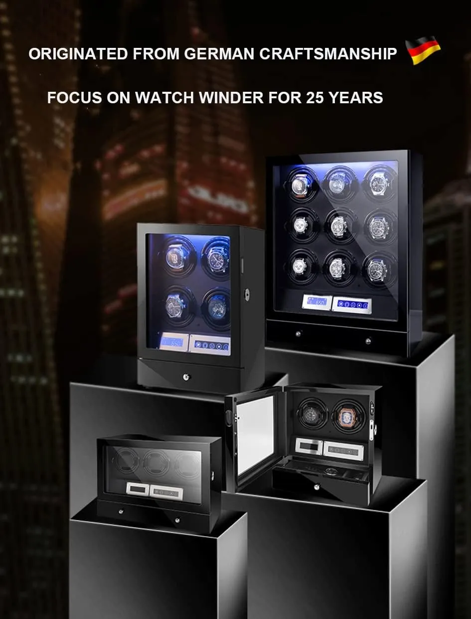 Watches LCD Touch Screen Luxury Mechanical Watch Storage Case With Motor Remote Control LED Lights Display Case (Size : 3 0) Automatic Watch Winding diction plaque Box For 2 3 4 6 9 