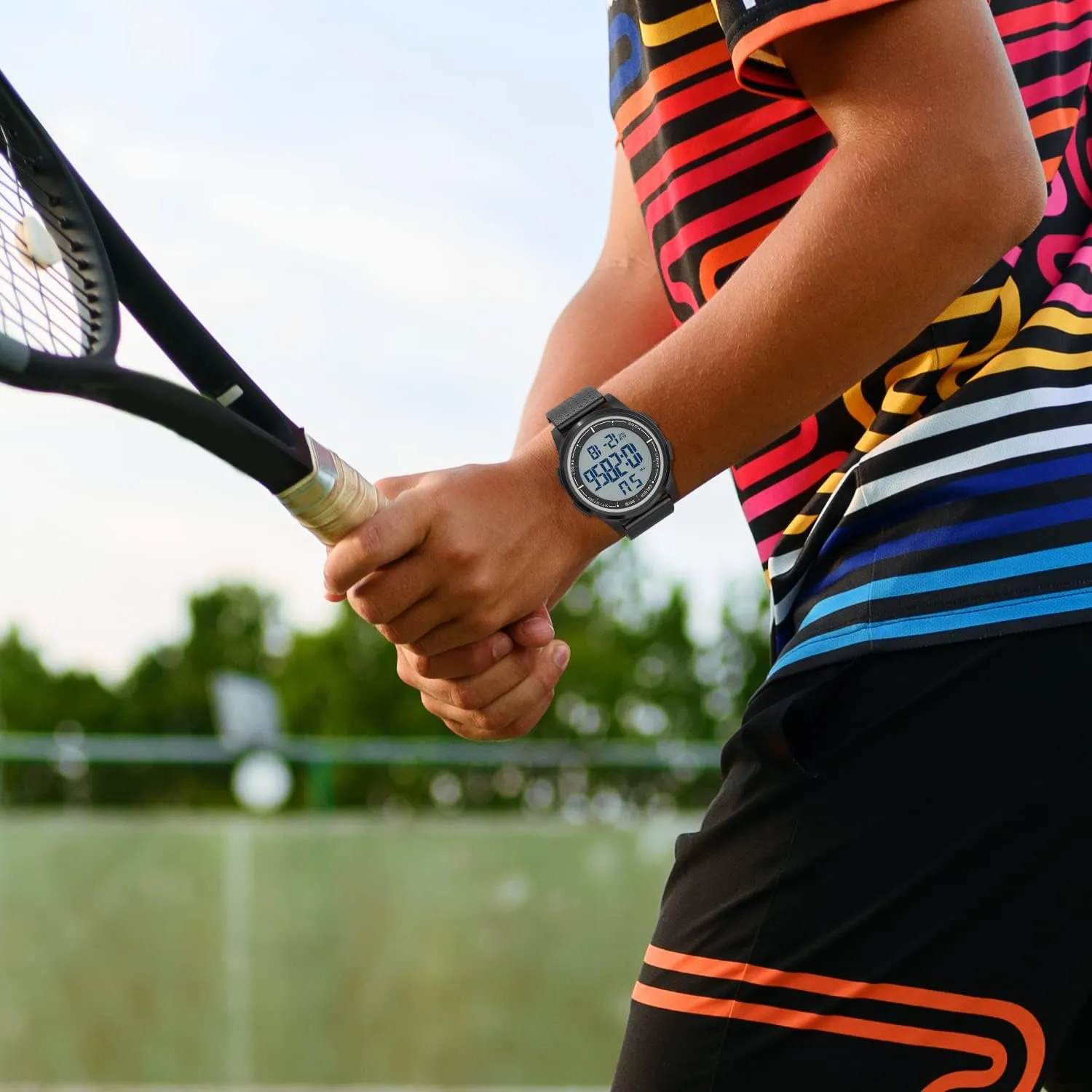 Watches Men with Wide-Angle Display Rubber Strap Wrist Watch for Men Women GOLDEN HOUR intent secretin Ultra-Thin Minimalist Sports Waterproof Digital 