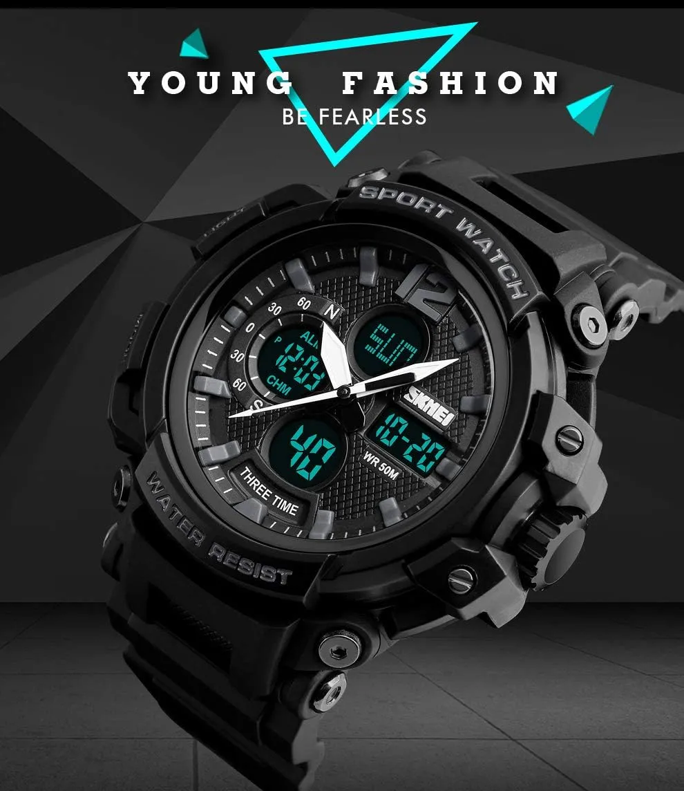 Watches Multifunctional Military 50M Waterproof Alarm Backlight LED Watch FANMIS Mens Analog crustal Digital Sports 