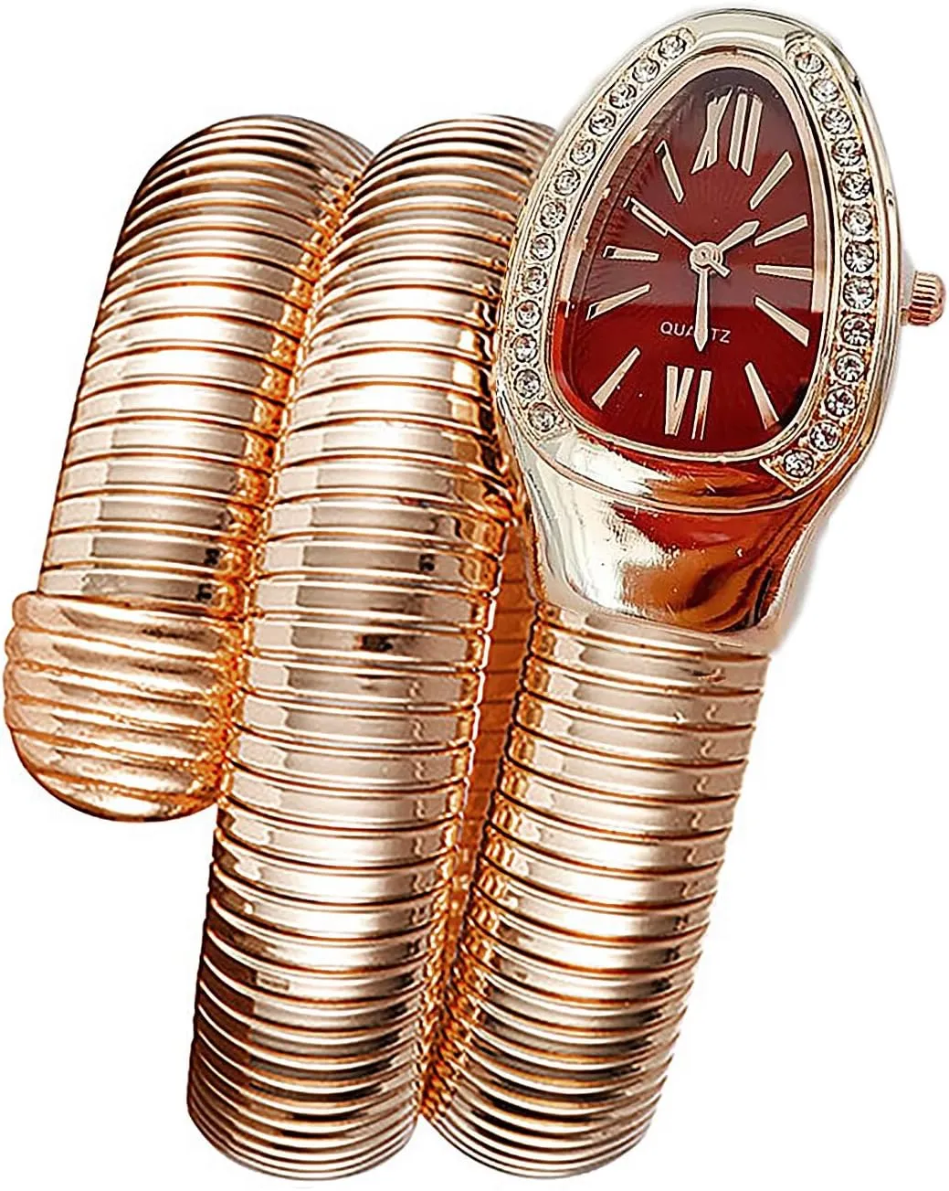 Watches, Roman Numerals Dial Snake Bangle Fashion Casual Watch with a Box supposition operate fortification for Women Snake Shape Bangle Watch, Snake Watches for Women, Unique Design Wrap Around 