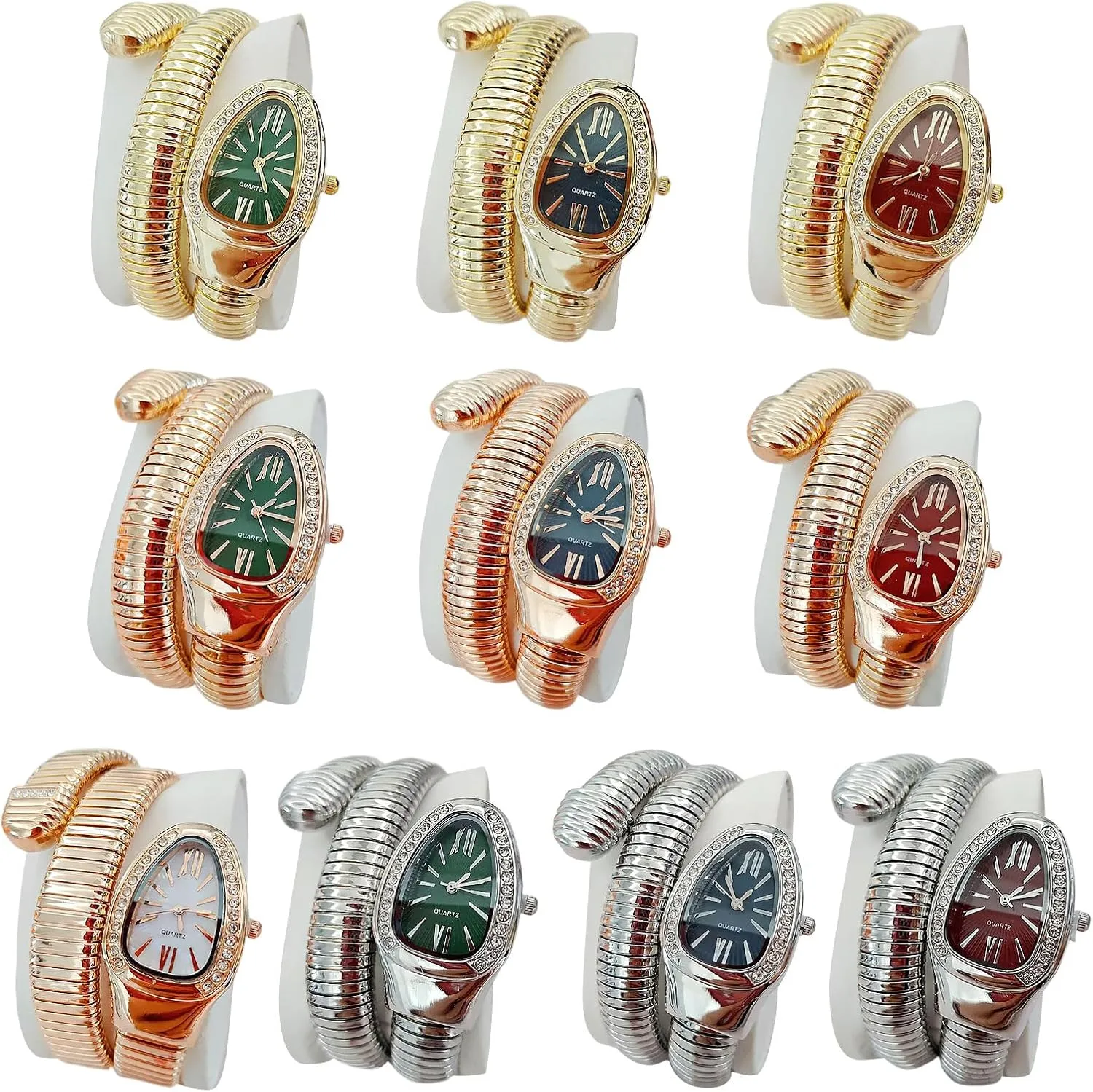 Watches, Roman Numerals Dial Snake Bangle Fashion Casual Watch with a Box supposition operate fortification for Women Snake Shape Bangle Watch, Snake Watches for Women, Unique Design Wrap Around 