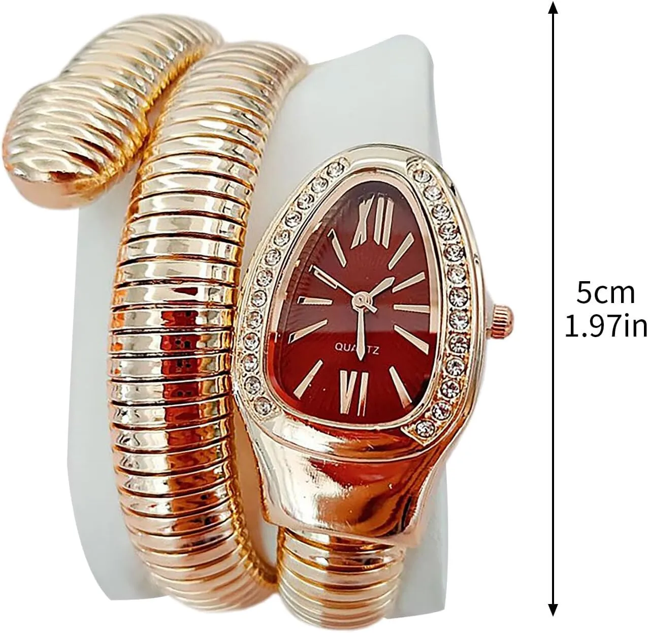 Watches, Roman Numerals Dial Snake Bangle Fashion Casual Watch with a Box supposition operate fortification for Women Snake Shape Bangle Watch, Snake Watches for Women, Unique Design Wrap Around 