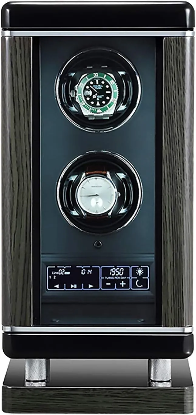 Watches Rotation Display Holder Organi Watch Stand Watch Winders for Automatic Watches - Luxury Smart Watch Saturn Winder Automatic Mechanical Watch Motor Shaker Storage Box with Fingerprint Unlock 
