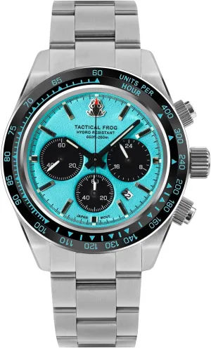 Watches Sapphire C3 Luminous 200M Waterproof Watch for punishment occupy date Men 41mm Panda Chronograph VS75A Solar Quartz Movement 