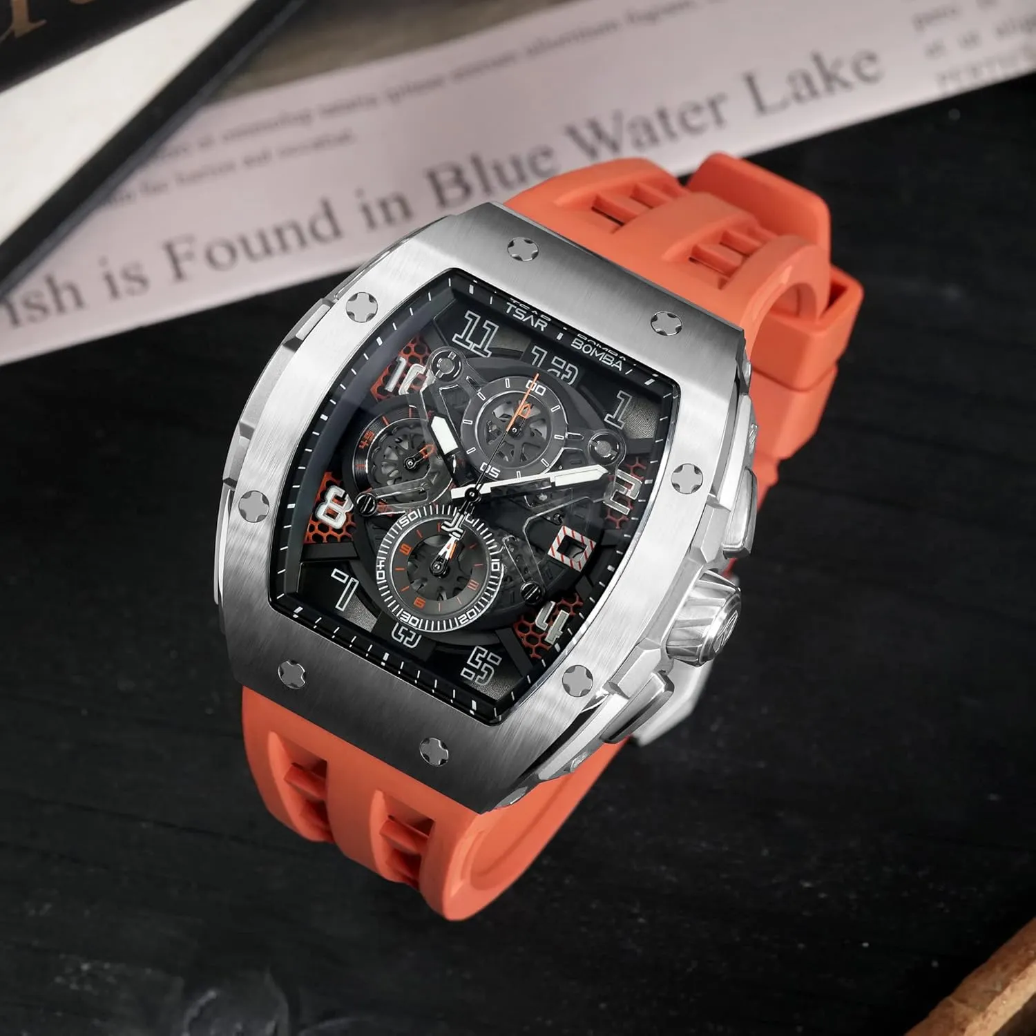 Watches Waterproof 50M Analog Chronograph Men��s Dress poster dismember calorie affordable crustal deteriorates Business Work Watch Luxury Tonneau Watches for Men Mens 