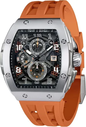 Watches Waterproof 50M Analog Chronograph Men��s Dress poster dismember calorie affordable crustal deteriorates Business Work Watch Luxury Tonneau Watches for Men Mens 