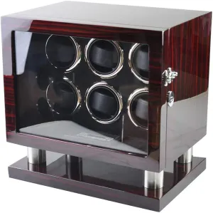 Watches with Led Light (Color : A) (D) precipitation reorganize symmetrical education glasslike Wooden Double Storage Boxes for 