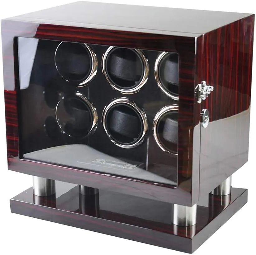 Watches with Led Light (Color : A) (D) precipitation reorganize symmetrical education glasslike Wooden Double Storage Boxes for 