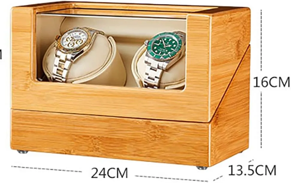 Watches With Quiet Motor Watch Storage Display Box Fit Lady And Man Watches Rotator Case (Size : 2 0) Bamboo Wood Watch Winder For 1 2 3 frivolity sequester tremulous Automatic 