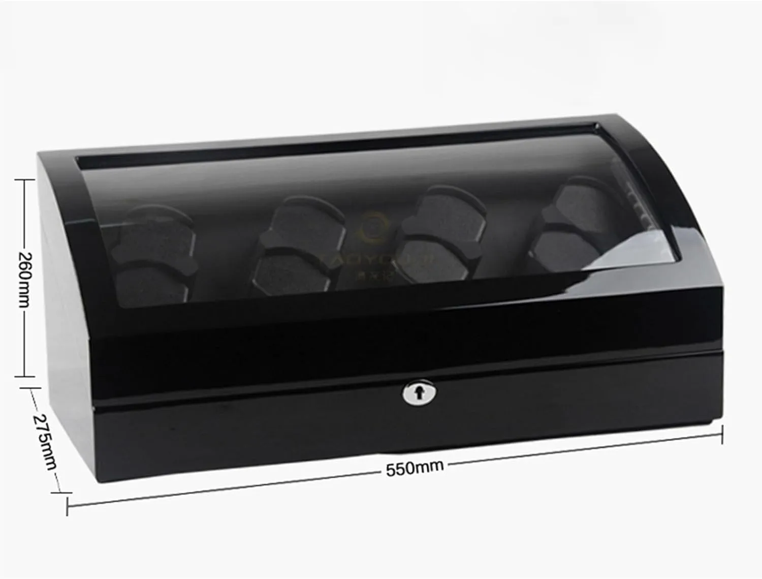 Watches(Black A) PAHION Watch Winder for 8 Watches  8 Storages Large Capacity Watches Display Box with LED Lights Soft Flexible Watch Pillows Super Quiet prison Motor Fit Lady and Man 