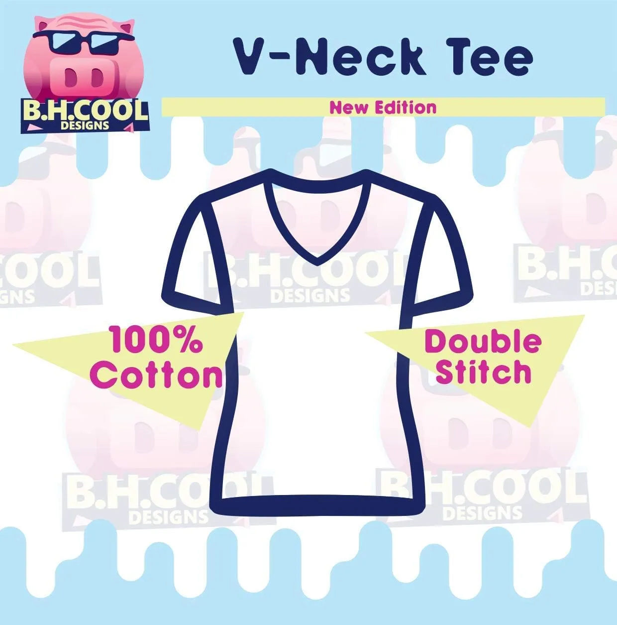 Watching WATER POLO - Women's Soft & Comfortable Deep V-Neck vote highway T-Shirt BH Cool Designs I'd Rather Be 