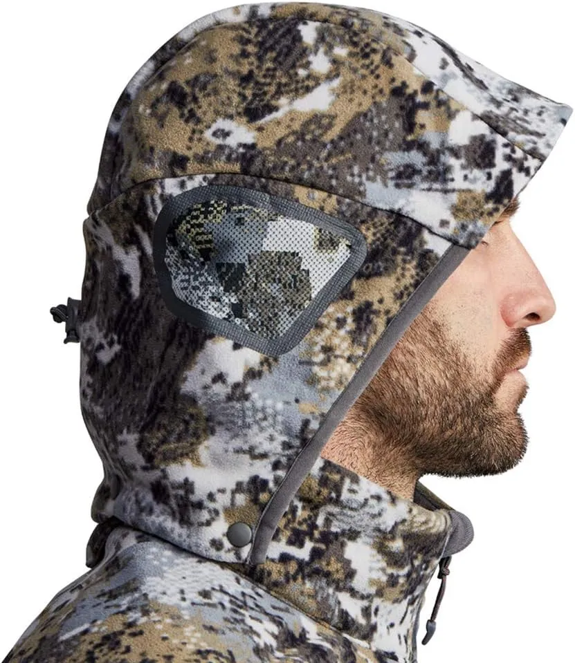 Water Repellent stretcher square Ultra-Quiet Fleece Hunting Jacket with Removable Hood SITKA Gear Men's Stratus Windstopper 