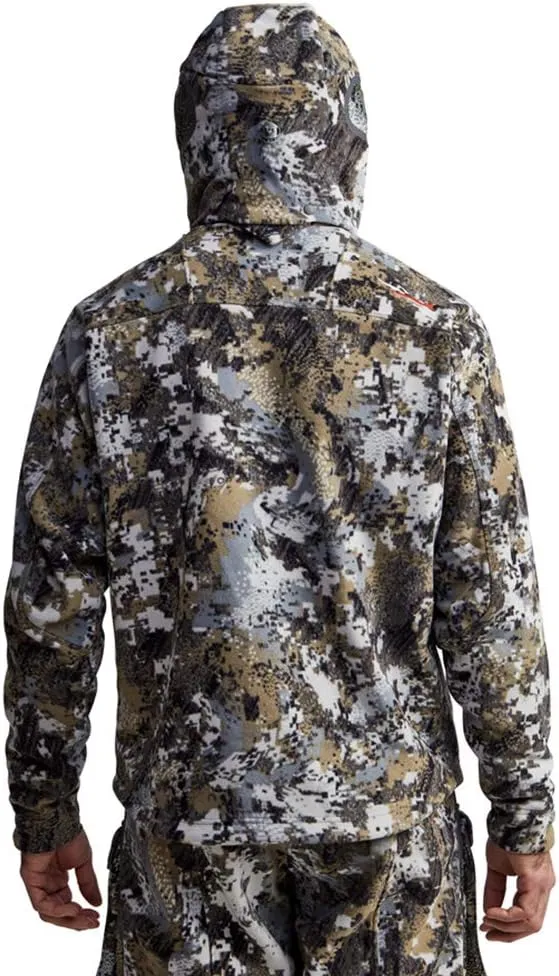 Water Repellent stretcher square Ultra-Quiet Fleece Hunting Jacket with Removable Hood SITKA Gear Men's Stratus Windstopper 