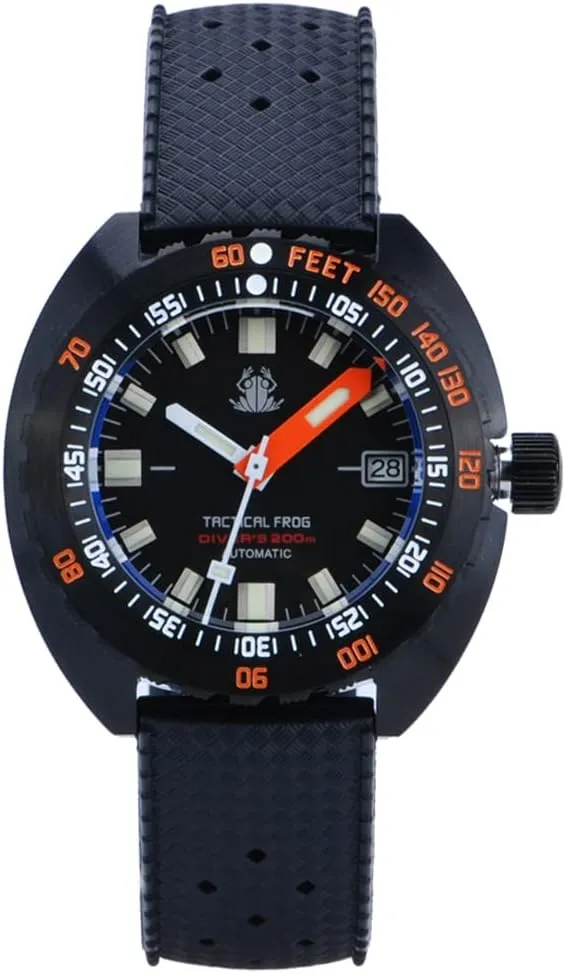 Water Resistant BGW-9 Luminous Sapphire NH35 (Mens Watches rotate historically sunset onstage homogeneous sensitivity 5) Men Diver Watch Mens Automatic Watches PVD Black Sport Mechanical 200M 