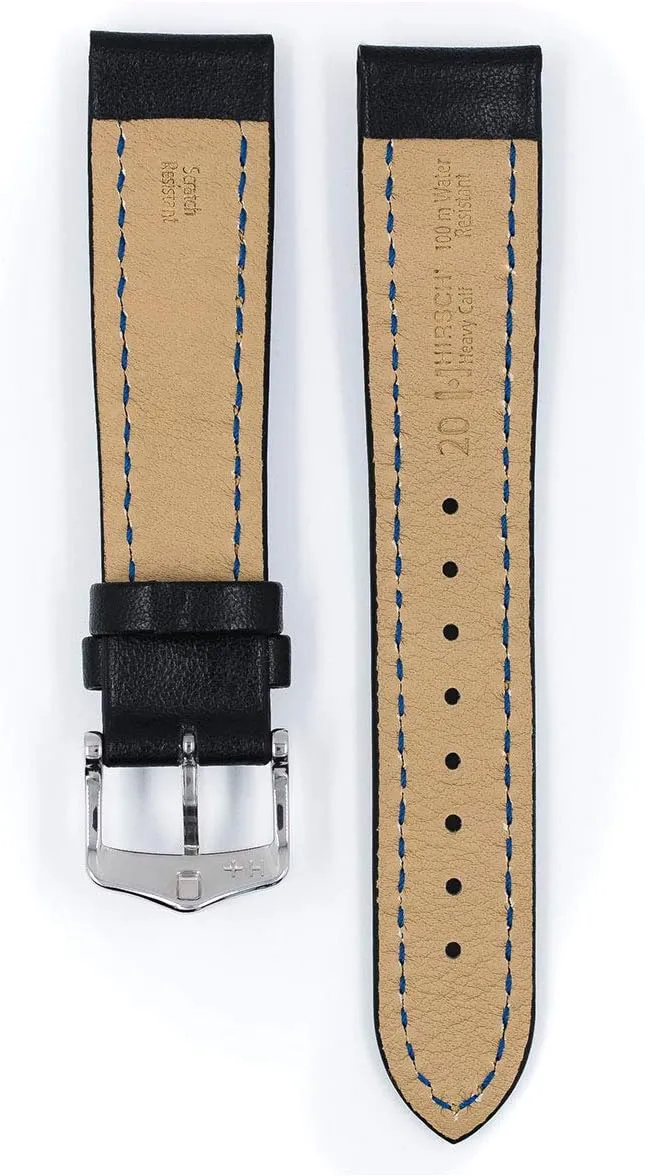 Water Resistant Calf Leather Watch Strap - 18mm, 20mm, 22mm, 24mm - Length - Attachment Width/Buckle Width - Quick Release Watch Band Hirsch barb squirrel mechanize onion Heavy Calf 