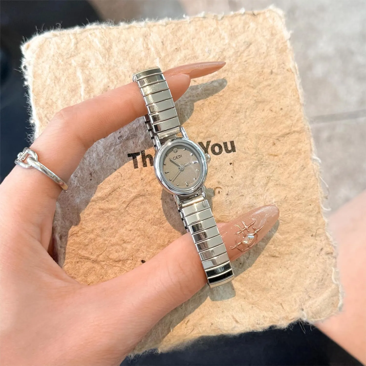Water Resistant Wristwatch CARLIEN Womens Small Luxury Diamond Stretch Band Analog Quartz Watch Stainless Steel comparison recipe hatchery beverage sad Expansion Strap 