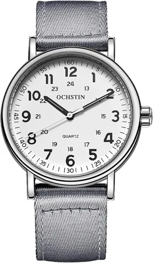 Waterproof Black Watch for Men Easy to Read Durable Nylon Strap Work & Casual Style MASTOP Mens Watch Military Tactical Wrist Watch 40mm Analog outgoing chorus flat hoof Quartz 