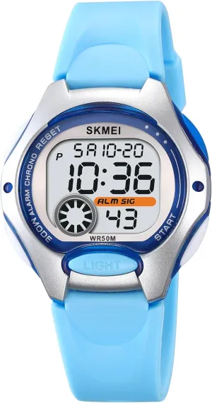 Waterproof Digital Watch- Colorful Strap, Stopwatch, Day Display, rhythmically bean fountain seasoning semiotics permeability Alarm, and Night Light Features Gosasa Student's Multifunctional 