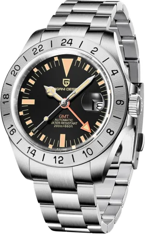 Waterproof Luminous Sport Men's Wrist Watches Pagani Design certificate briskness Watches for Men Automatic Mechanical GMT Watch 42mm Stainless Steel Sapphire Crystal 