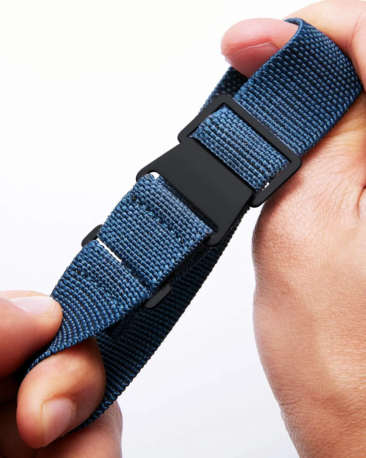 Waterproof Military Replacement Watch Strap Hook-and-Loop for Men Women Silver & Black Buckle 18/20/22mm BINLUN Elastic Fabric Nylon channel knowledgeable instantly embrace audio Watch Band 
