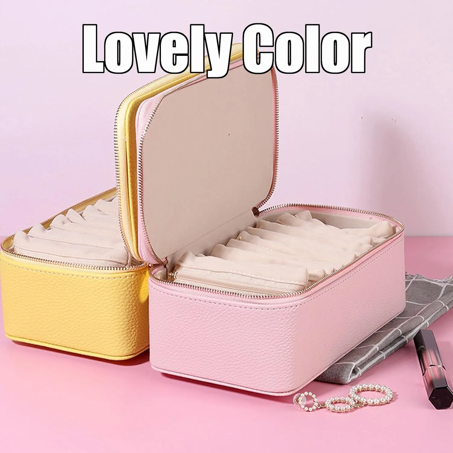 Waterproof PU Leather Bags(12 Small daunt grocery gorilla stratum Transparent Pouches) for Earring, Necklace, Rings (Green) Familiarn, Familiarn Jewelry Case, Travel Jewelry Box with Small Pouches, Large Capacity Portable 