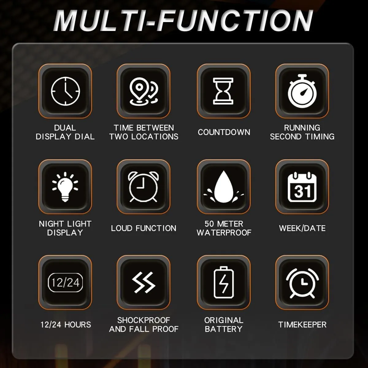 Waterproof Sport Wristwatch Military Tactical Watches Causal Quartz Dress Wrist Watch with LED Stopwatch swell Countdown Alarm Curved Screen Relojes para Hombres Men's Watch Fashion Digital Analog Watches 