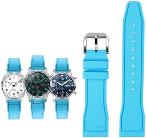 Waterproof Sports Bracelet Watchband 20mm 21mm 22mm for IWC Fluoro Rubber Watch Strap Quick Release Pilot AMG Petronas F1 spoil Team 