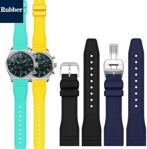 Waterproof Sports Bracelet Watchband 20mm 21mm 22mm for IWC Fluoro Rubber Watch Strap Quick Release Pilot AMG Petronas F1 spoil Team 