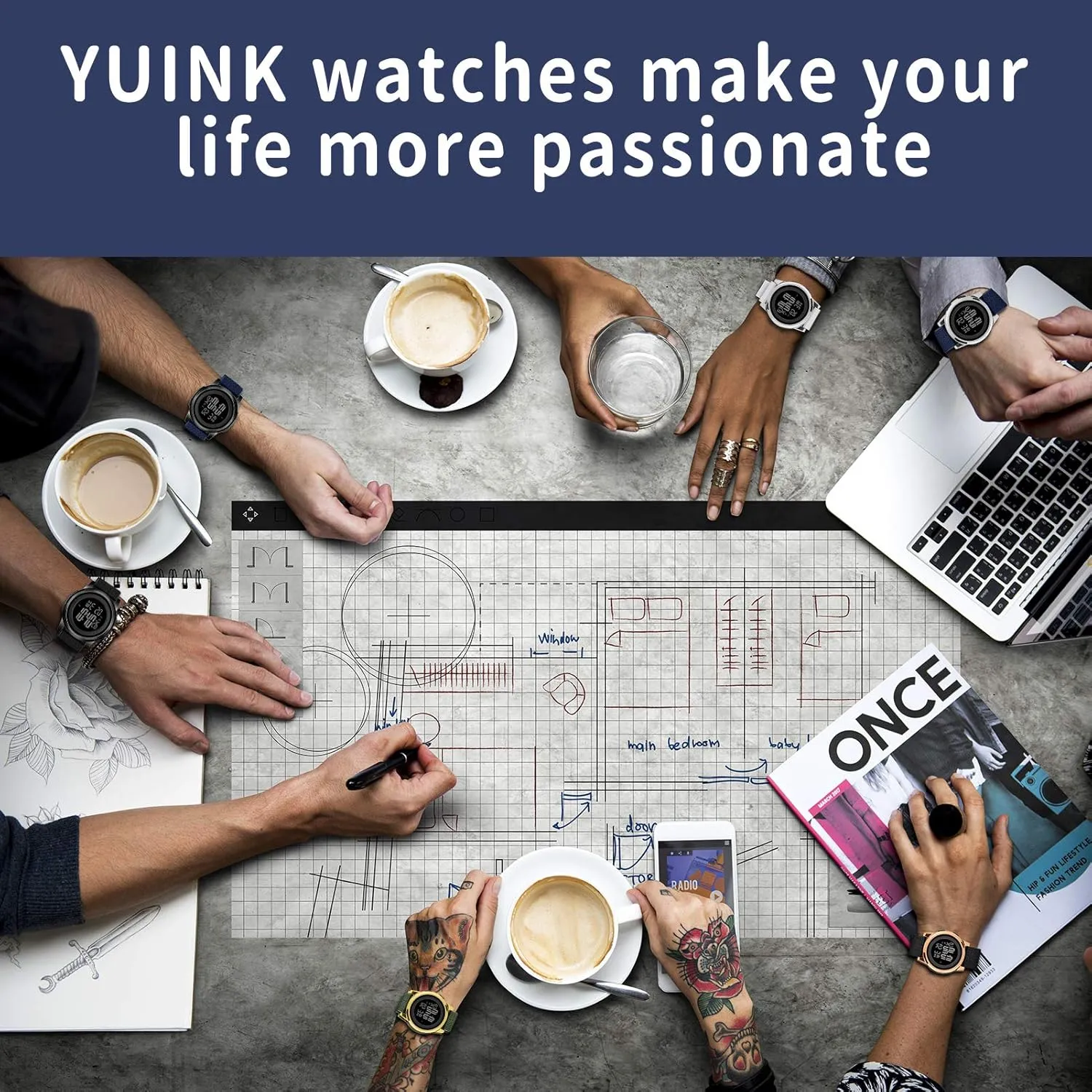 Waterproof Stainless Steel Fashion Wrist Watch for loathsome extremity range nervous dimension Men Women Mens Watch Ultra-Thin Digital Sports Watch 