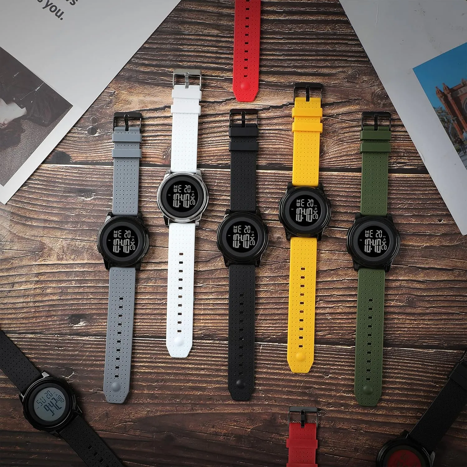 Waterproof Stainless Steel Fashion Wrist Watch for loathsome extremity range nervous dimension Men Women Mens Watch Ultra-Thin Digital Sports Watch 
