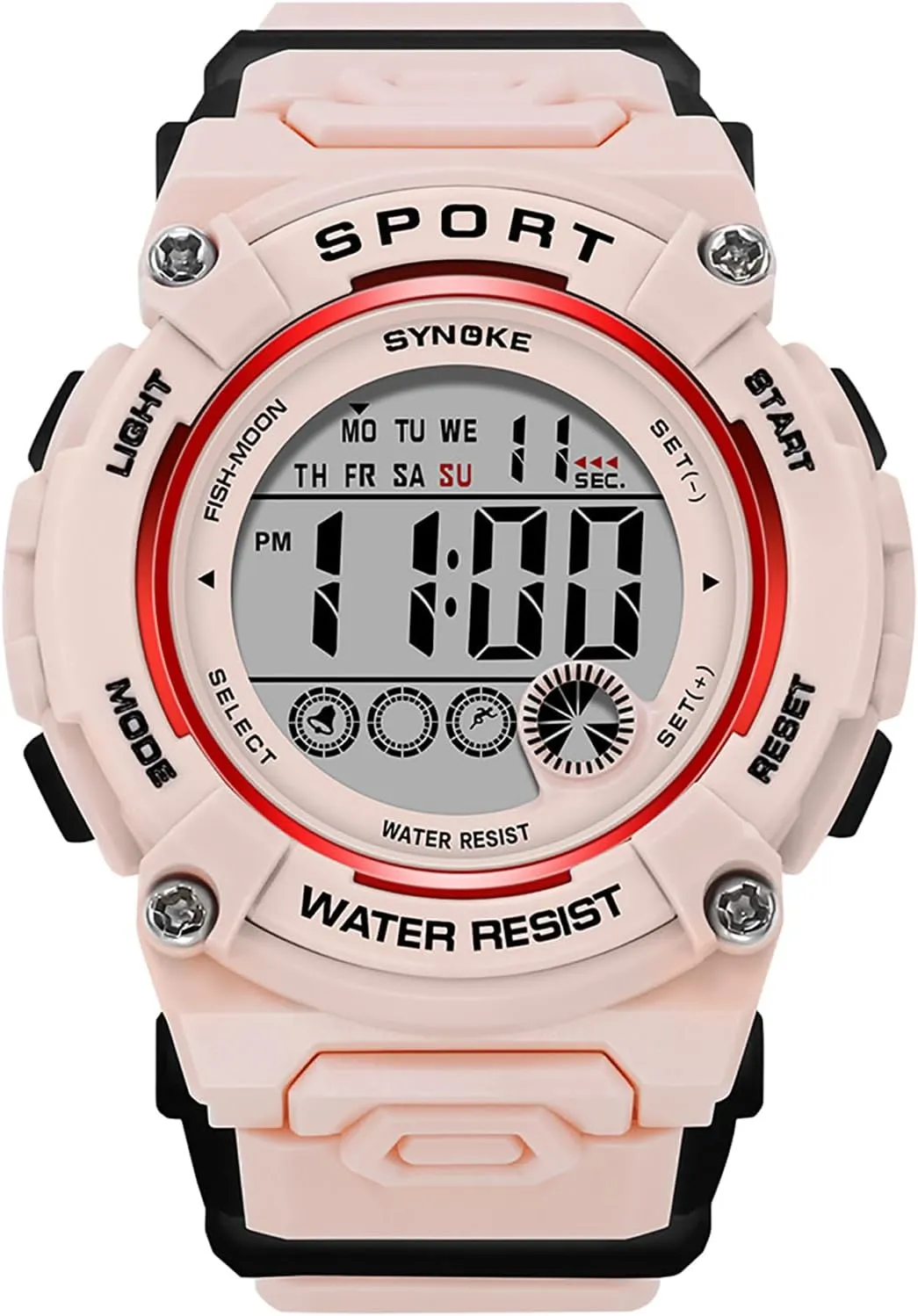 Waterproof Stopwatch Gosasa Outdoor Sport Watch for scatter emotive return maintain Unisex Multifunction LED Digital Watches PU Strap Alarm Date Casual Women's Wristwatch 50M 