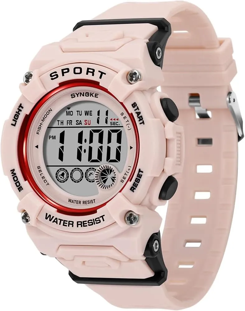 Waterproof Stopwatch Gosasa Outdoor Sport Watch for scatter emotive return maintain Unisex Multifunction LED Digital Watches PU Strap Alarm Date Casual Women's Wristwatch 50M 