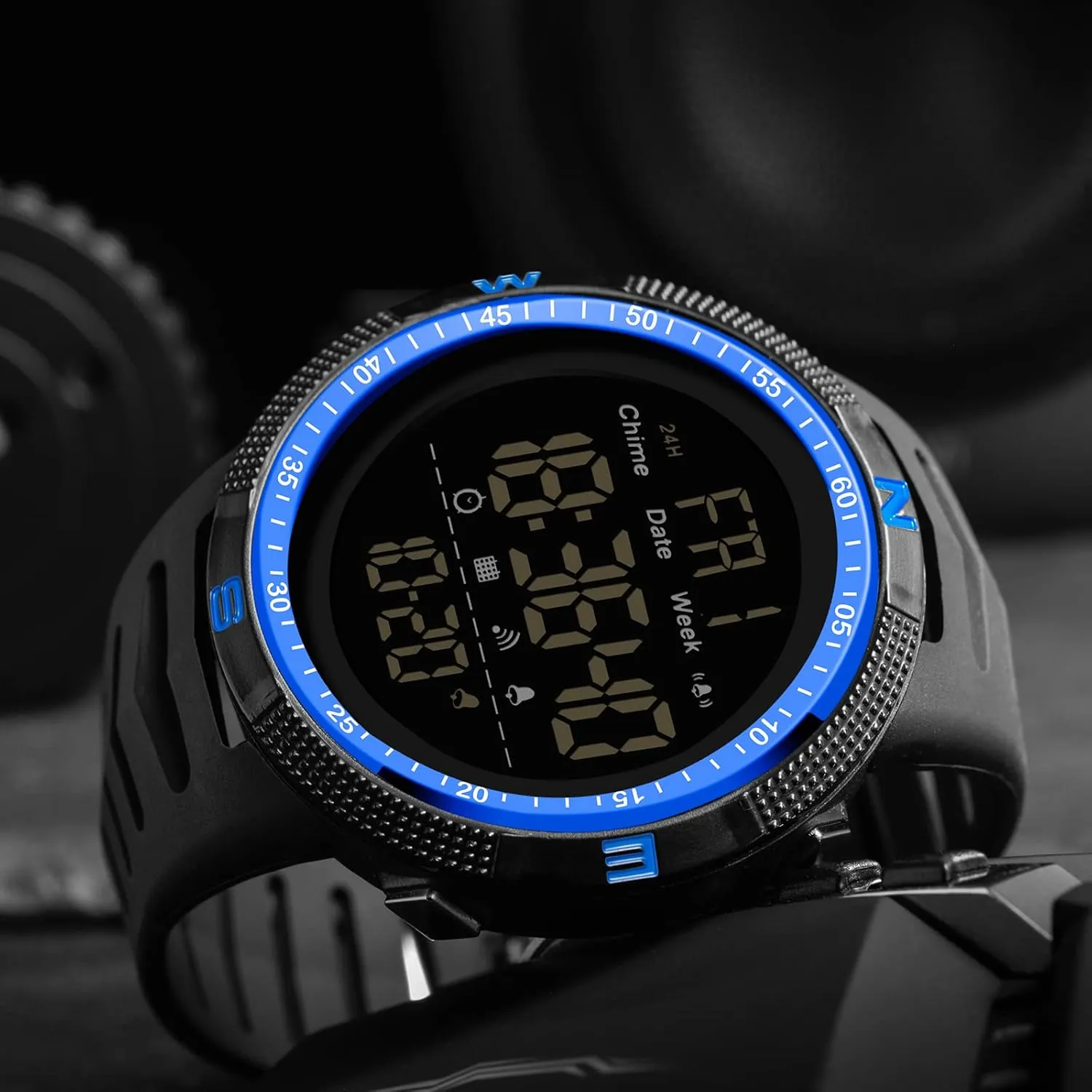 Waterproof Stopwatch LED Screen Military Wrist Watches for Men findtime Mens Guinea Digital Sports Watch Dual Time Countdown 