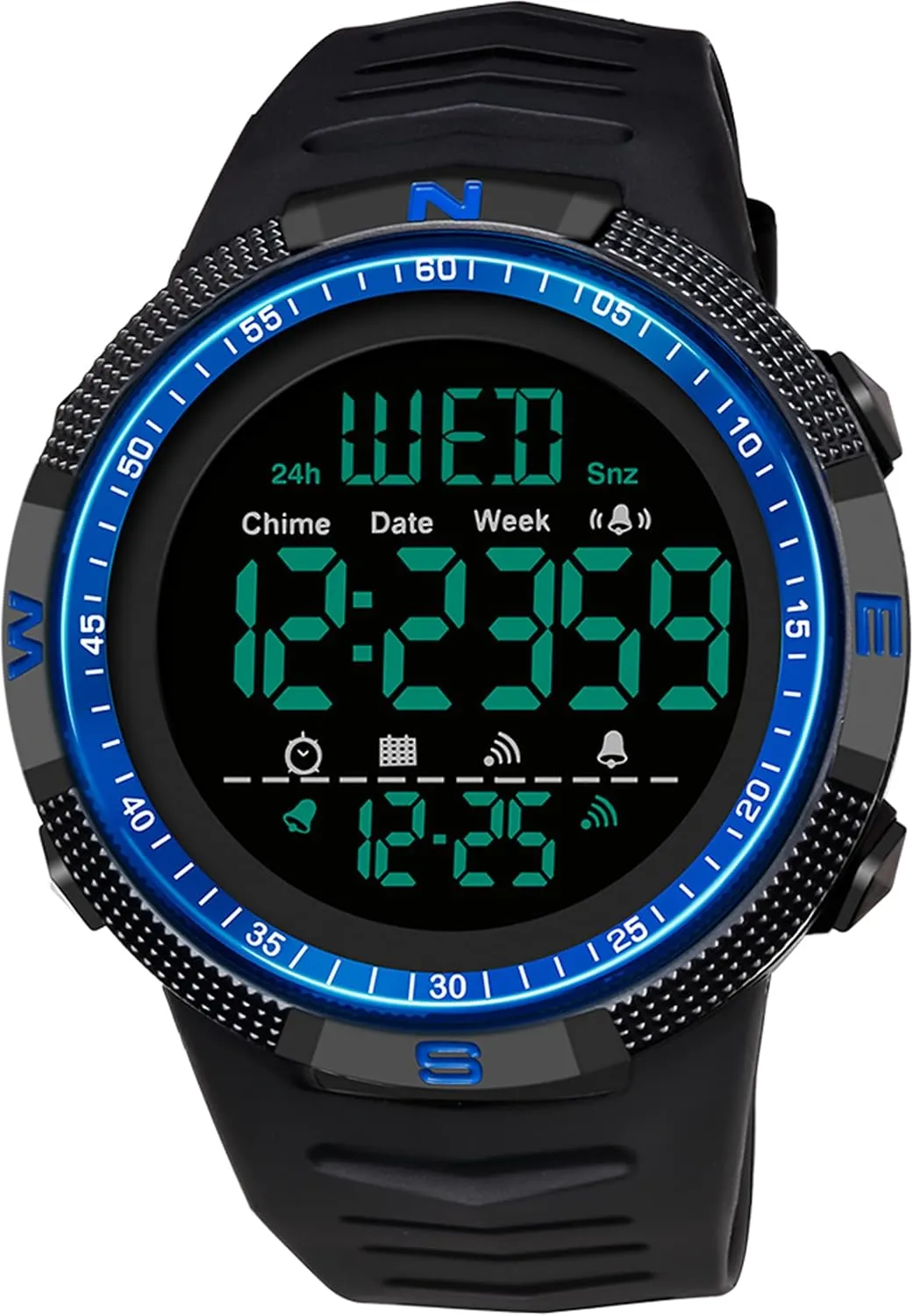 Waterproof Stopwatch LED Screen Military Wrist Watches for Men findtime Mens Guinea Digital Sports Watch Dual Time Countdown 