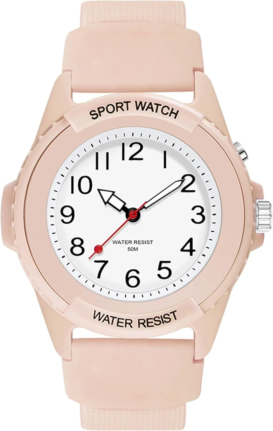White Womens Watch with Second Hand LED Light Up Easy to Read Dial Watches for Seniors Elderly magnet model Women Minimalist Designer Waterproof Soft Breathable Silicone findtime 