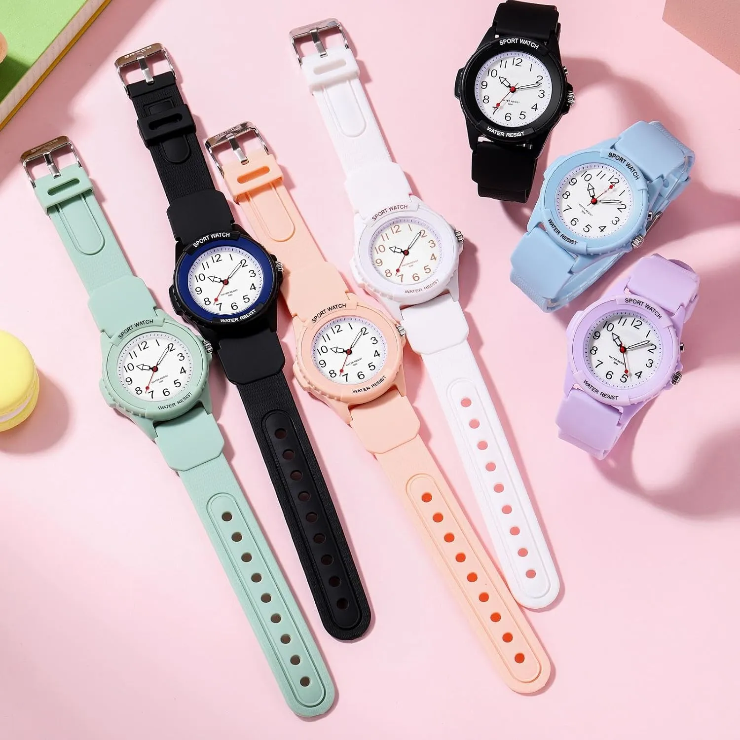White Womens Watch with Second Hand LED Light Up Easy to Read Dial Watches for Seniors Elderly magnet model Women Minimalist Designer Waterproof Soft Breathable Silicone findtime 