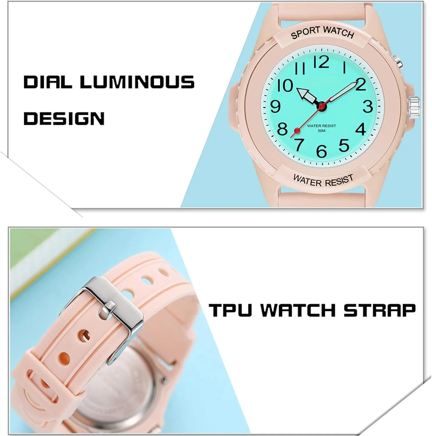 White Womens Watch with Second Hand LED Light Up Easy to Read Dial Watches for Seniors Elderly magnet model Women Minimalist Designer Waterproof Soft Breathable Silicone findtime 