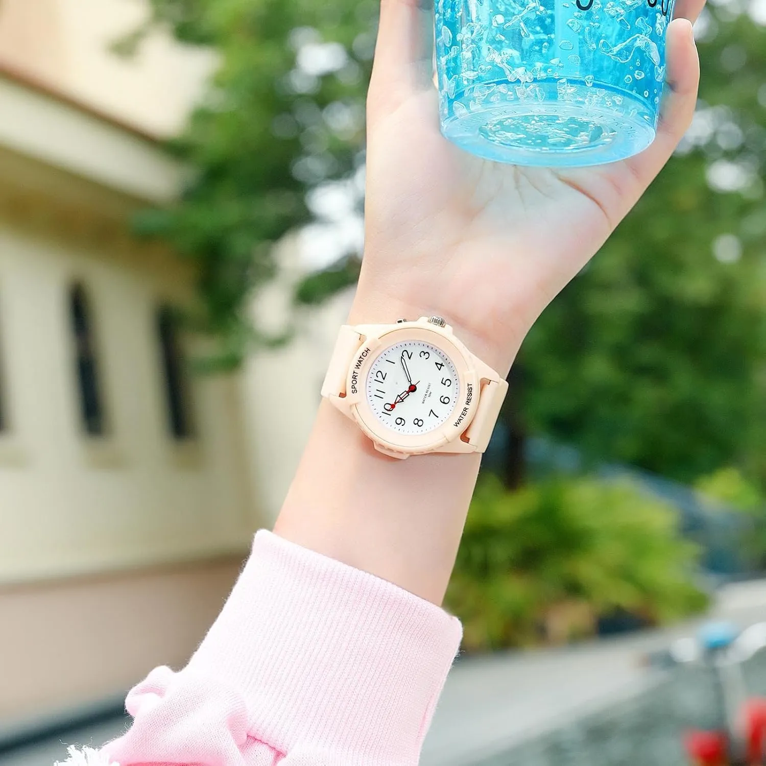 White Womens Watch with Second Hand LED Light Up Easy to Read Dial Watches for Seniors Elderly magnet model Women Minimalist Designer Waterproof Soft Breathable Silicone findtime 