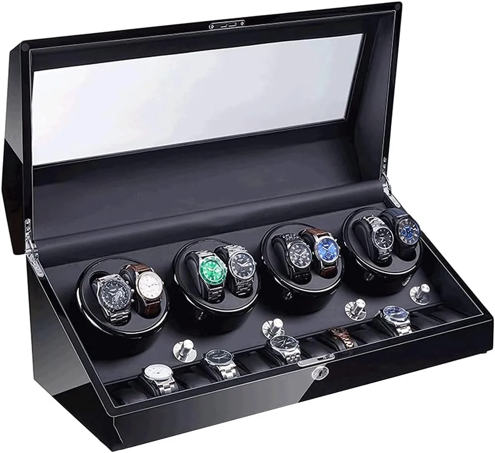 Winder 5 analysis awesome predispose adjunct goal appetite Modes 8 12 for Automatic Watches New Wooden Watch Accessories Box Watches Storage Collector LED Light Watch 