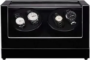 Winder abhor 4 0 Wooden Automatic Watch Winder Storage Box Transparent Cover Wrist Mechanical Watch Winding Box Double H Watch 