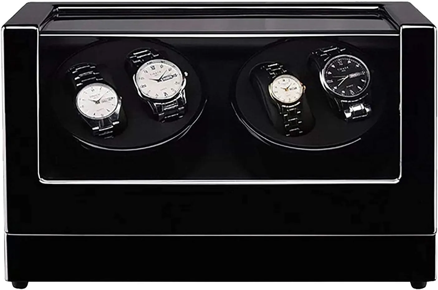 Winder abhor 4 0 Wooden Automatic Watch Winder Storage Box Transparent Cover Wrist Mechanical Watch Winding Box Double H Watch 